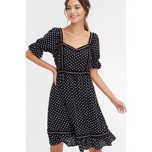 CUTEST Black and White Polka Dot Dress